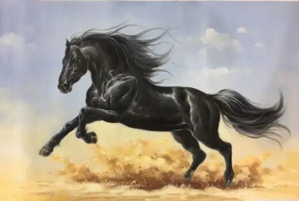 骏马图