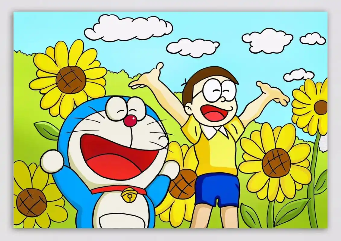 哆啦a梦简笔画.哆啦a梦创意儿童画#卡通动漫 #卡通动漫画  - 抖音