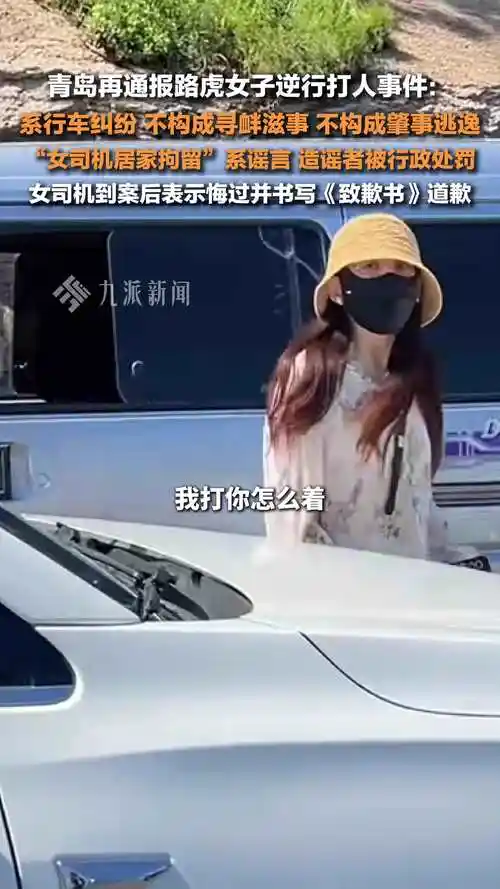 青岛再通报路虎女车主逆行打人事件系行车纠纷不构成寻衅滋事不构成