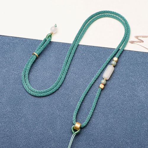 手工编织和田玉项链绳珠宝玉佩吊坠挂脖挂绳绑翡翠高货绳玉坠绳子