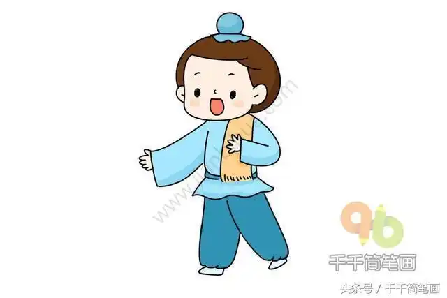 古代儿童简笔画古代人人物简笔画步骤图片大全温柔可爱的古代女子简笔