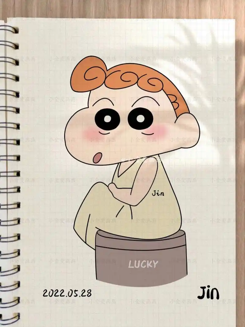 零基础手绘教程|蜡笔小新简笔画教程 ★穿着小清新裙子91的小葵来啦