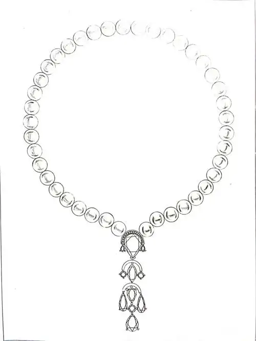 珠宝手绘项链套链临摹