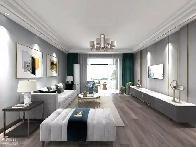 尚港华府138㎡三室两厅现代简约风格装修效果图