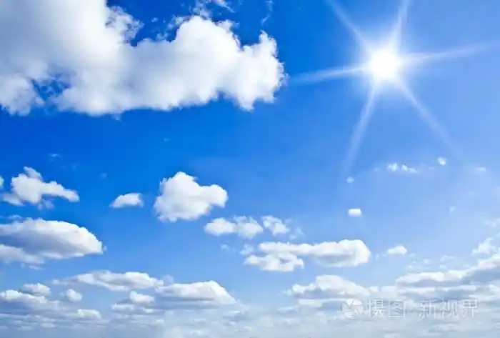 自然背景.白云在蓝蓝的天空