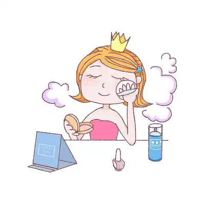 卡通人物化妆素材紫色大气节日活动化妆品618年中狂欢购入口胶囊元素