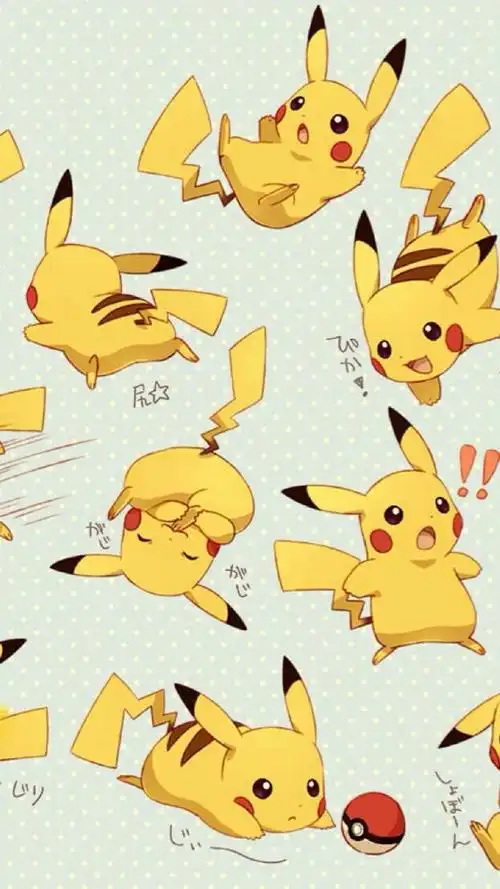 可爱的皮卡丘_手机壁纸_动漫卡通手机壁纸_我要个性网
