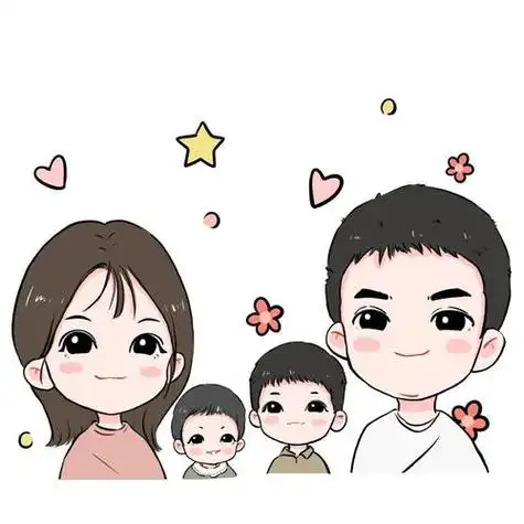 一家四口动漫卡通头像