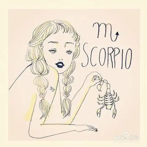 十二星座简笔画卡通娃娃天蝎座