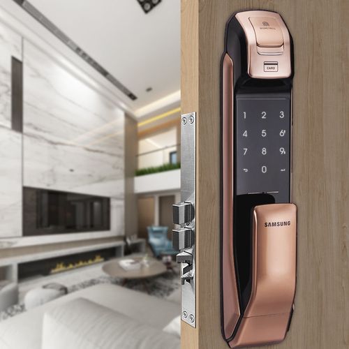 三星指纹锁家用防盗门shp-dp728智能锁电子门锁手机app密码锁原装