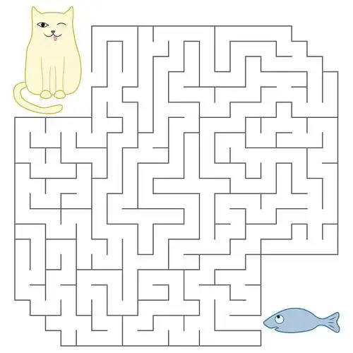 迷宫,为孩子猫的路图片