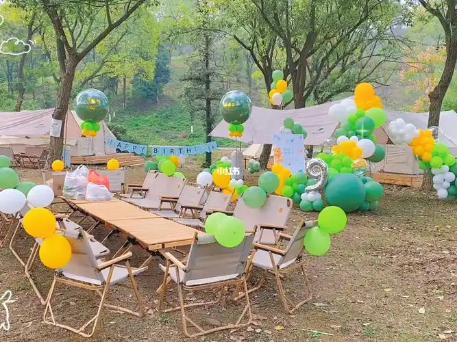 生日布置  #户外草坪生日派对