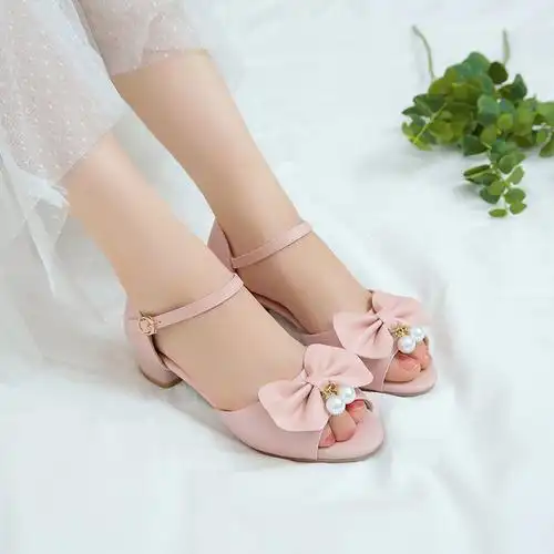 女童凉鞋2021年新款小女孩9中大童11儿童高跟鞋软底12学生公主鞋