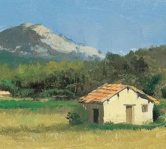 长横幅风景油画,俄罗斯画家谢尔盖·图图诺夫作品