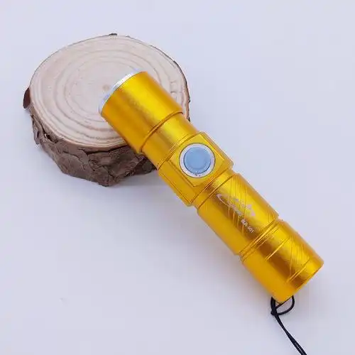 新款usb充电铝合金强光手电筒 迷你便携式超亮调光小手电厂家直销