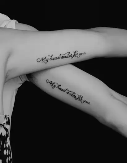 上海纹身由龙刺青推荐文字情侣纹身图案