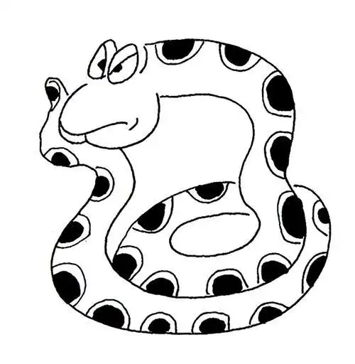 蛇的简笔画简笔画蛇图片蛇的简笔画作品蛇怎么画关于蛇的儿童绘画毒蛇