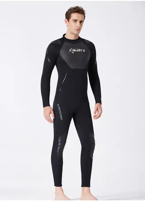 3mm连体潜水服男女游泳衣情侣款深潜加厚防寒保暖秋冬浮潜水母衣 女款