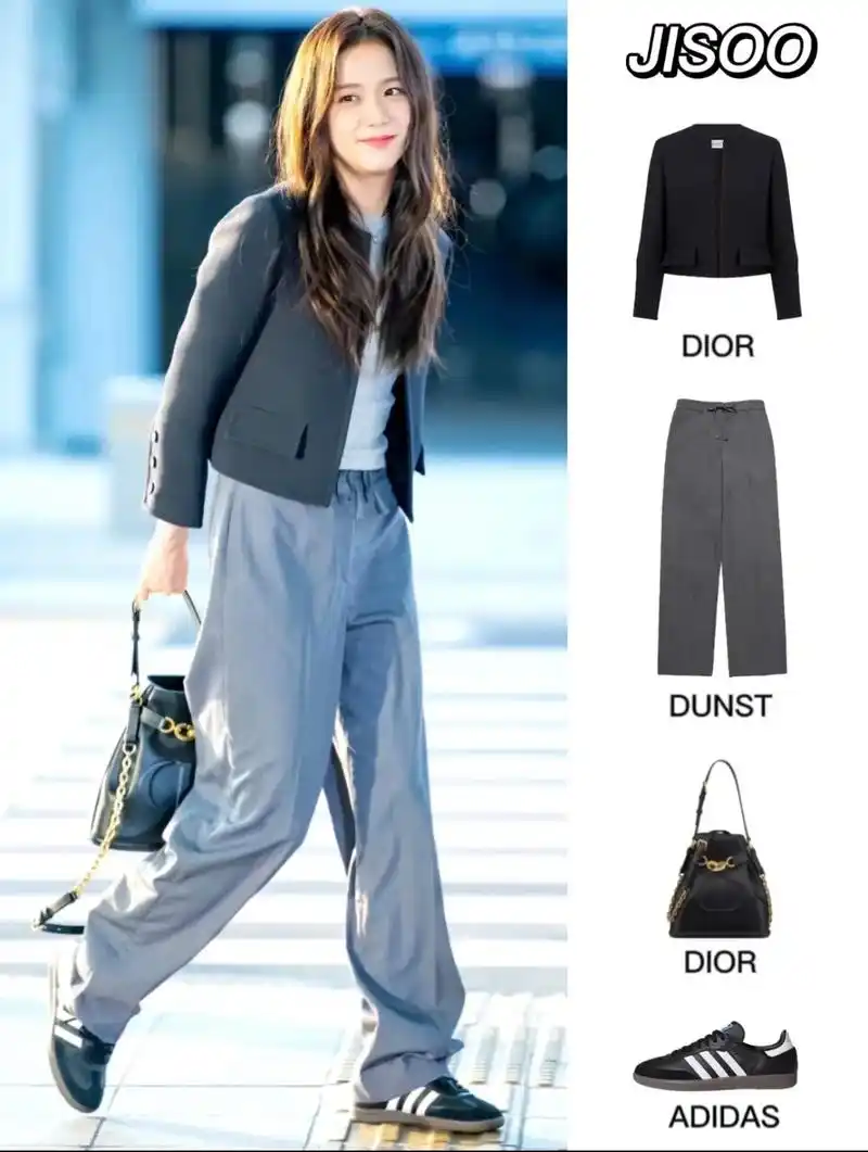 jisoo机场出发澳门 光都偏爱美女~明星同款穿搭分享嗨 j - 抖音