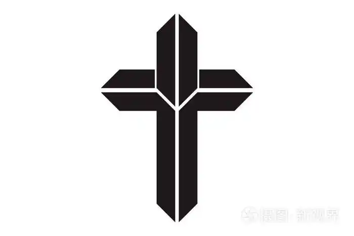 孤立的正统和天主教神圣象征,形状为交叉耶稣基督和上帝信仰标志.