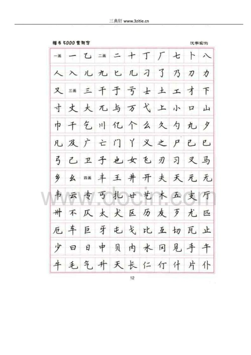 卢中南5000常用字楷书字帖