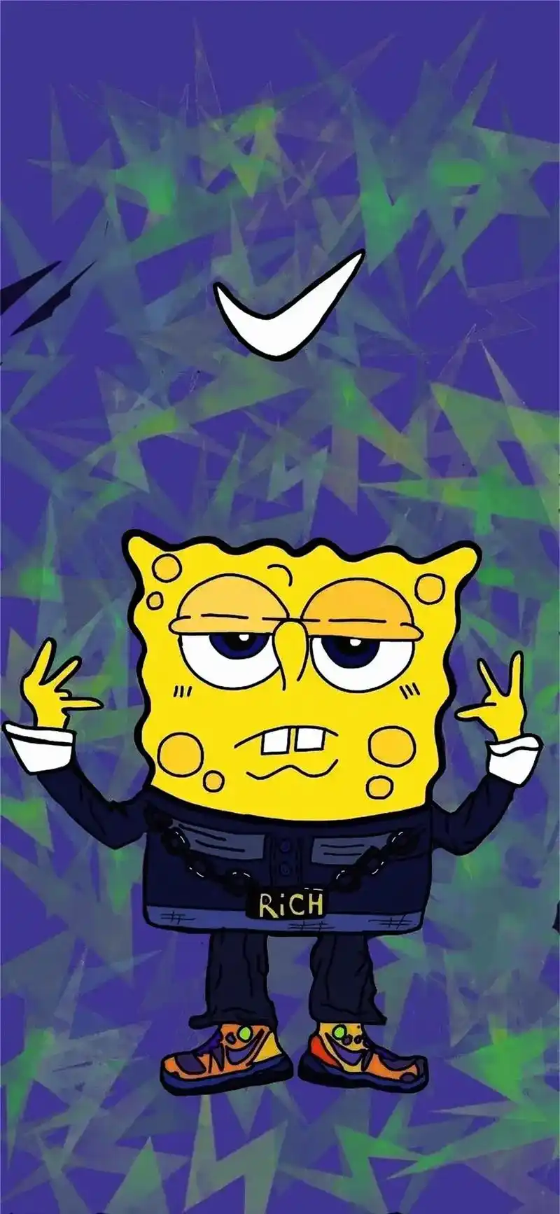 壁纸潮图 #海绵宝宝 #该换壁纸了 别用坏脾气把身边的人逼 - 抖音