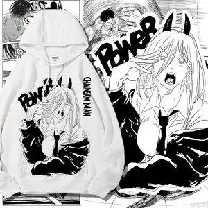 电锯人衣服暗之恶魔血之恶魔帕瓦连帽卫衣男动漫同款加绒秋冬学生