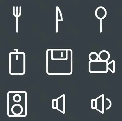 叉子白色常用小图标设计元素素材免费下载(图片编号:8795080)-六图网