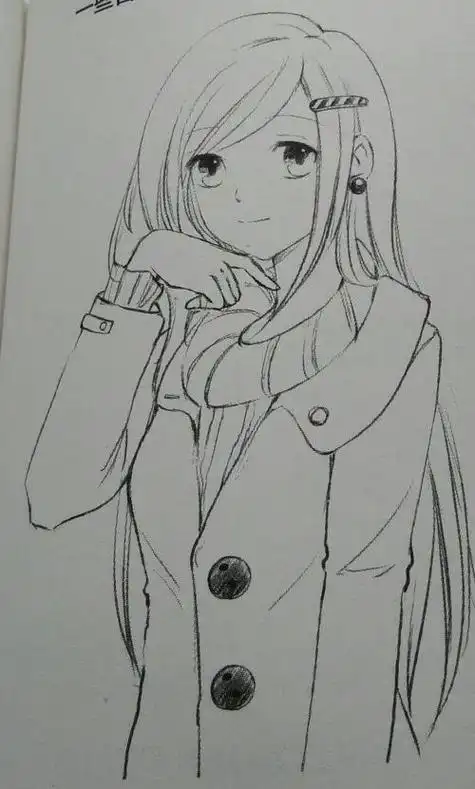 素描漫画人物少女素描漫画人物少女古风可爱