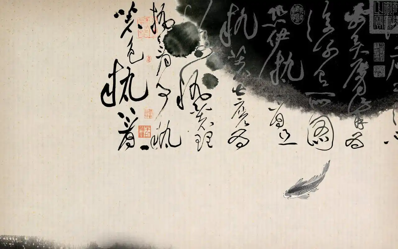 中国水墨画风景高清桌面壁纸