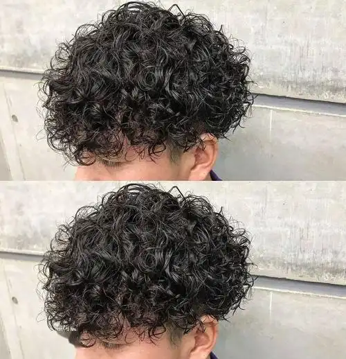 男士小卷发