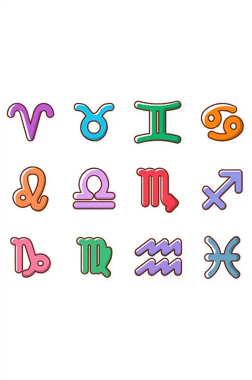 12星座图示图标手绘模板下载-编号926631-众图网