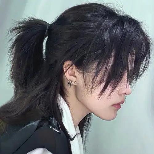 假发男短发韩版帅气日系超a短款缁鱼头男女生日常自然武士头发型