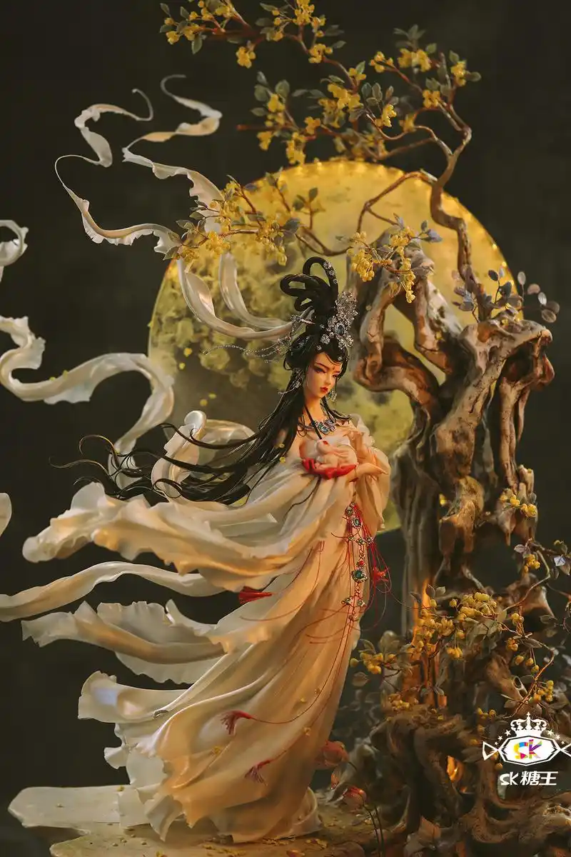 sk糖王团队|古风翻糖人偶蛋糕作品《嫦娥》