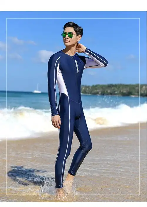 浩恋2019新款防晒泳衣男士泳裤五分游泳套装成人速干外贸连体泳装