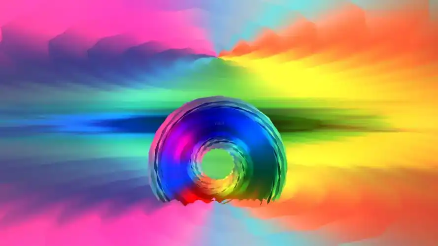 抽象艺术七色彩虹