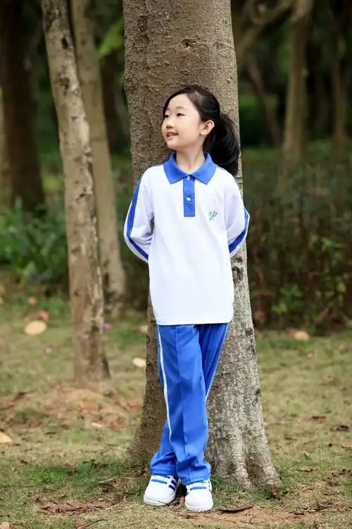 深圳市小学生校服莎臣豹校服小学生秋季女生运动服秋季长袖上衣150cm