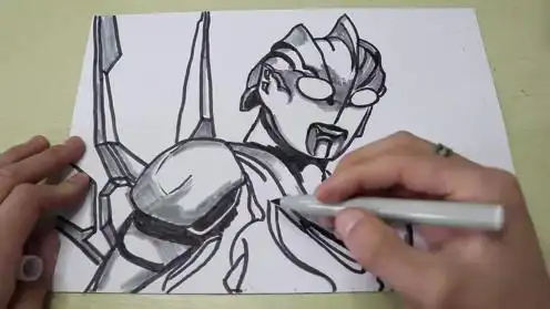 儿童画简笔画教学 比较难得诺亚奥特曼