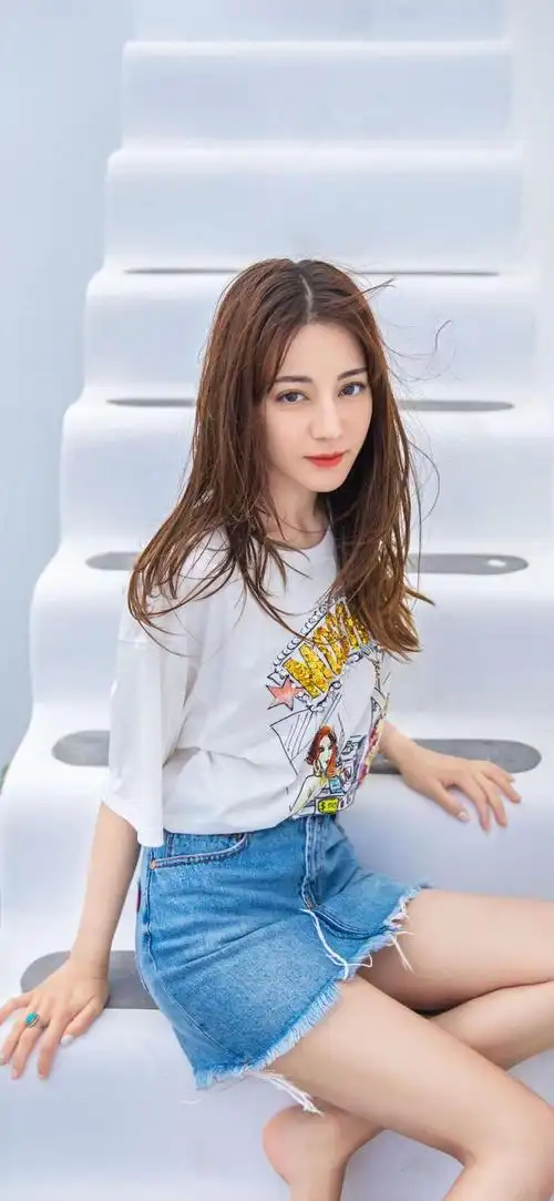 迪丽热巴希腊之旅,高清图片,手机锁屏桌面-壁纸族