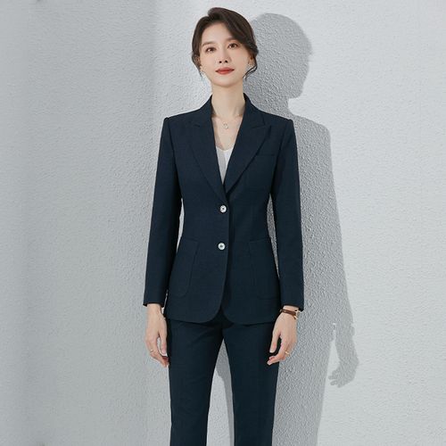 正装女套装气质西服黑色职业装秋冬大学生公务员面试职业女裤套装