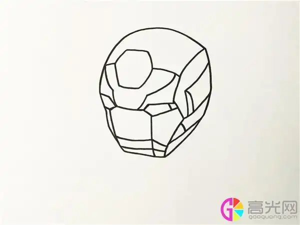 钢铁侠简笔画盾牌