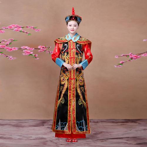清朝宫廷古装女皇后太后服装影视剧同款大码满族民族风舞台演出服