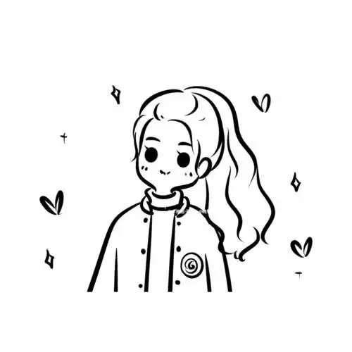 简笔画闺蜜qq人像头像