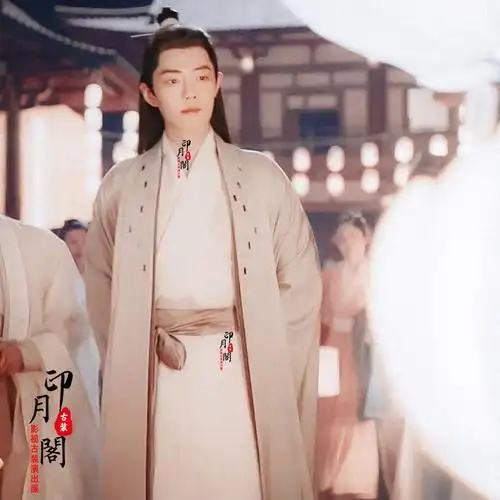 古装影视肖战同飘逸男士白色汉服仙侠侠客客服民族服装