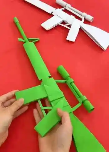 超级简单的手工玩具枪各位家长学起来吧