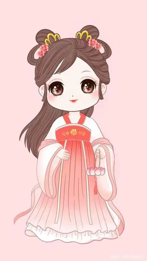 卡通设计之古风少女