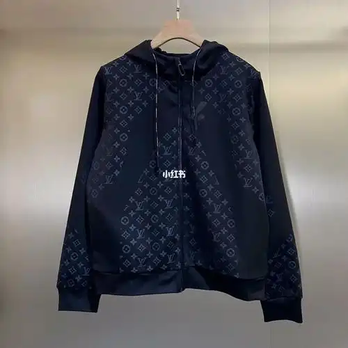 lv印花温变拼接拉链连帽外套