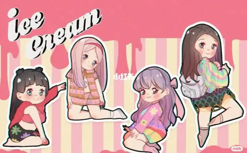 blackpink卡通可爱壁纸闺蜜头像