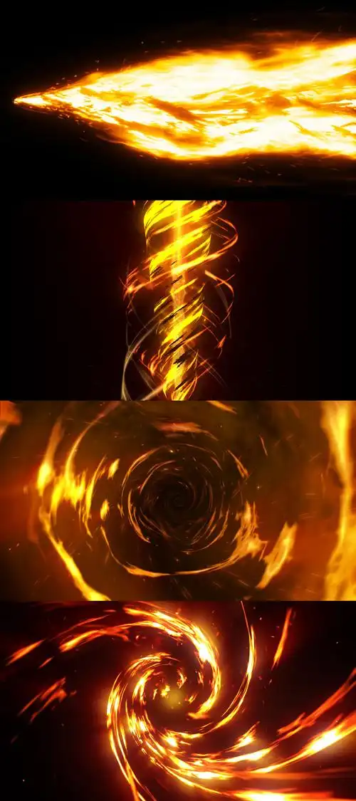 火焰游戏技能火特效合集-带通道