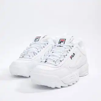 斐乐fila女鞋破坏者新款老爹鞋厚底增高时尚休闲小白鞋潮集货白色36